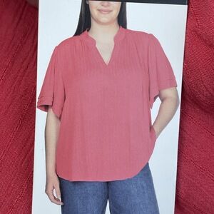 Well Worn Women's L Blouse Pink e0391